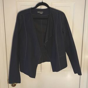Vince Open Front Draped Blue Blazer Size Small
